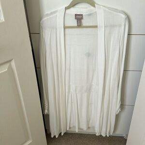 Long Length Cream Cardigan Sweater by Chico’s